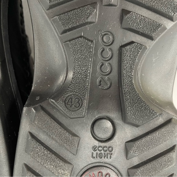 Ecco Fusion Moc Toe Tie Mens Leather Comfort Shoes Oxfords Black Size 9-9.5 (43) - Picture 3 of 13